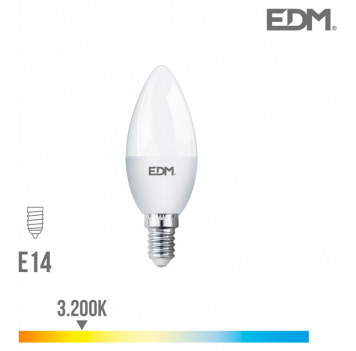 Lámpara Led Vela E-14 5 W luz cálida