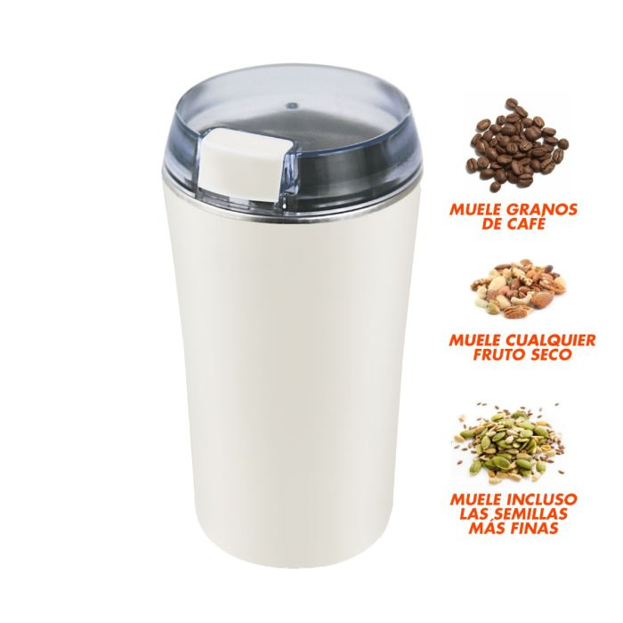 Molinillo Café ,Especias y Frutos Secos de Plástico Kuken 250 watios. 1 Molinillo Café y Especias de Plástico Kuken 250 watios..