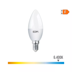 Bombilla Vela Led E 14 7 W 600lm 6400K Luz Fría