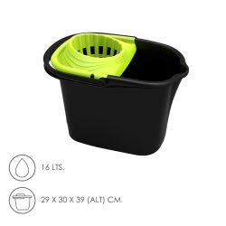 Cubo de Fregona Con Escurridor 16 litros