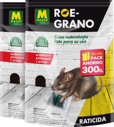 Raticida Cebo Roe Grano En Grano 150+150 Gramos Bolsa